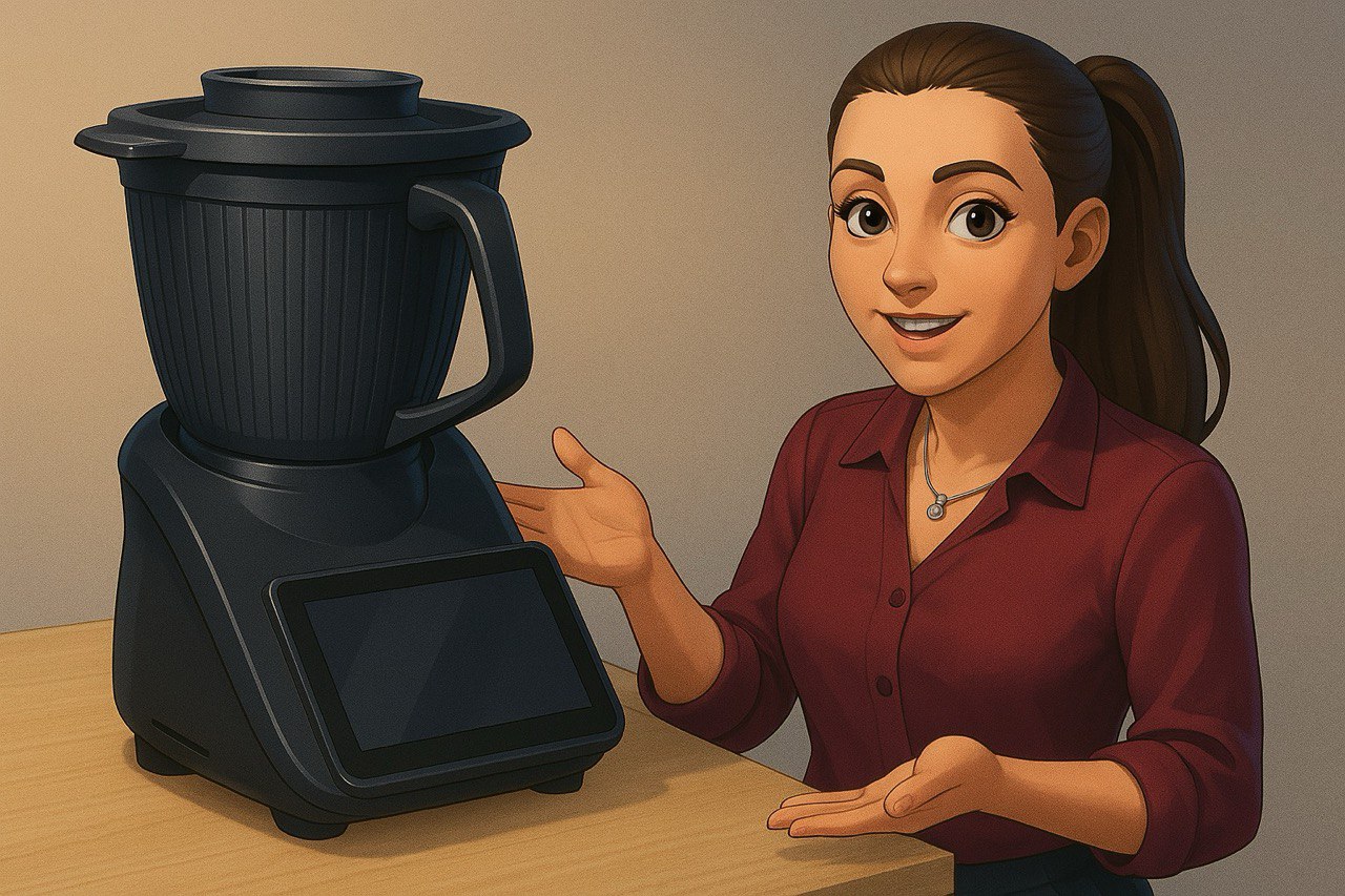 Sandra beim Showcooking mit dem TM7